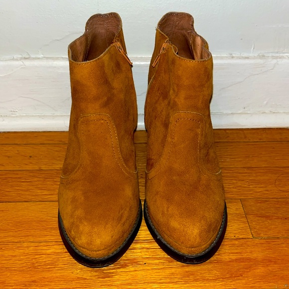 Jeffrey Campbell Osmond Suede Chestnut Bootie - Picture 2 of 7